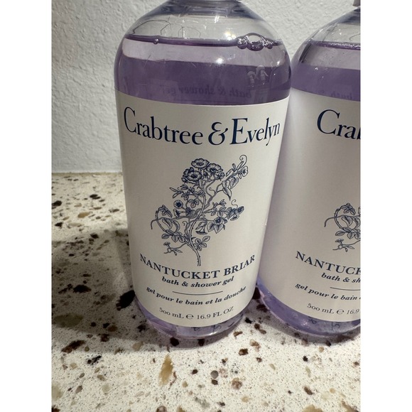 Crabtree & Evelyn Nantucket Briar bath & shower gel lot of 2 16.9 each - Picture 2 of 2
